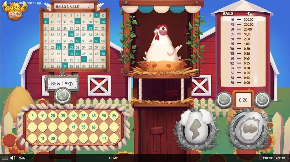 The Golden Egg Bingo — screenshot