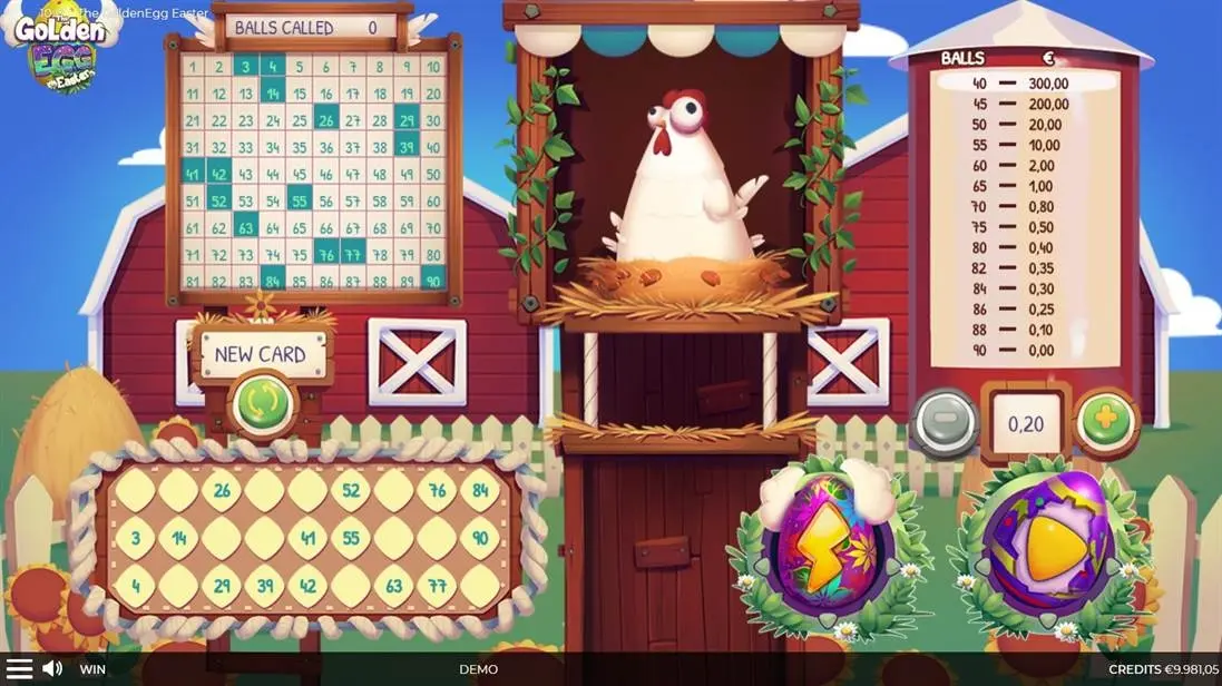 The Golden Egg Easter Bingo — screenshot