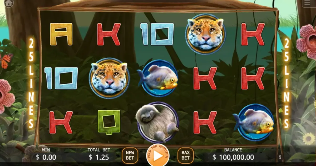 The Primeval Rainforest Slot — screenshot