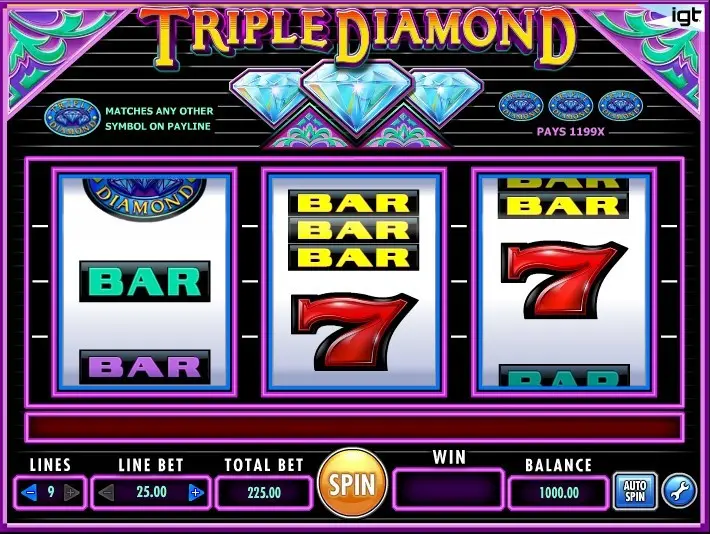 Triple Diamond Slot — screenshot