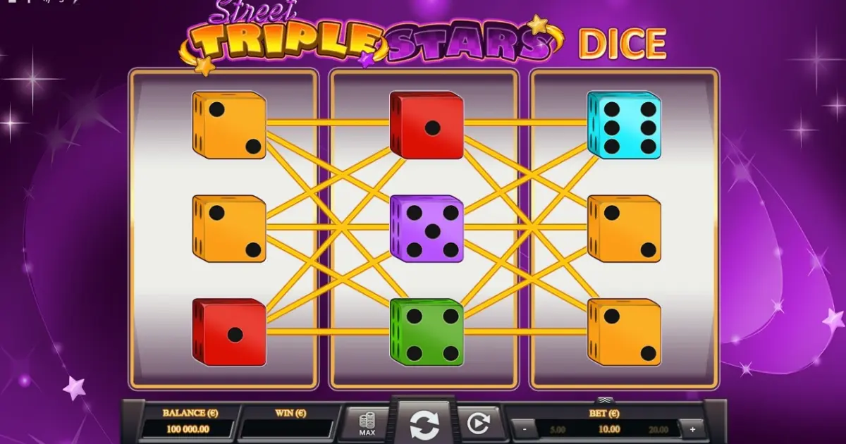 Triple Stars Dice Slot — screenshot