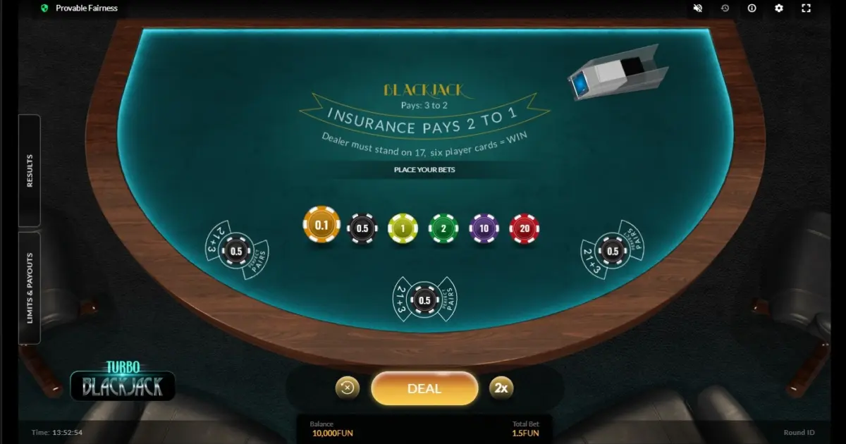 Turbo Blackjack — screenshot