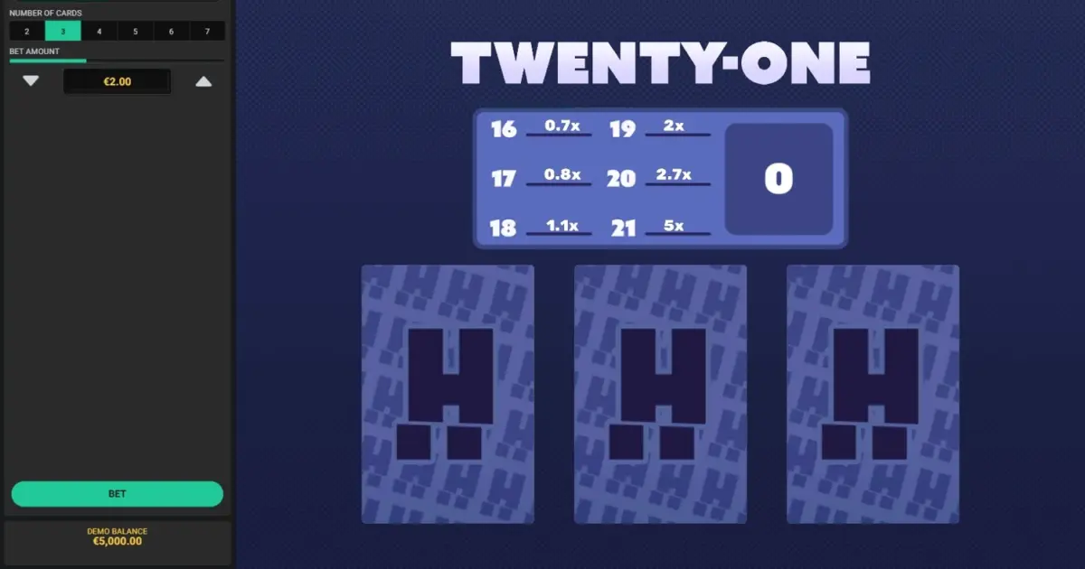Twenty-One Blackjack — screenshot