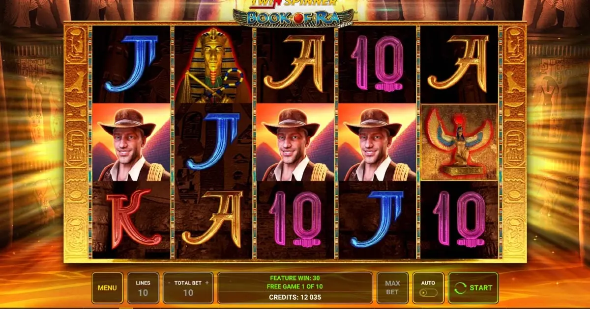 Twin Spinner Book of Ra Deluxe Slot — screenshot