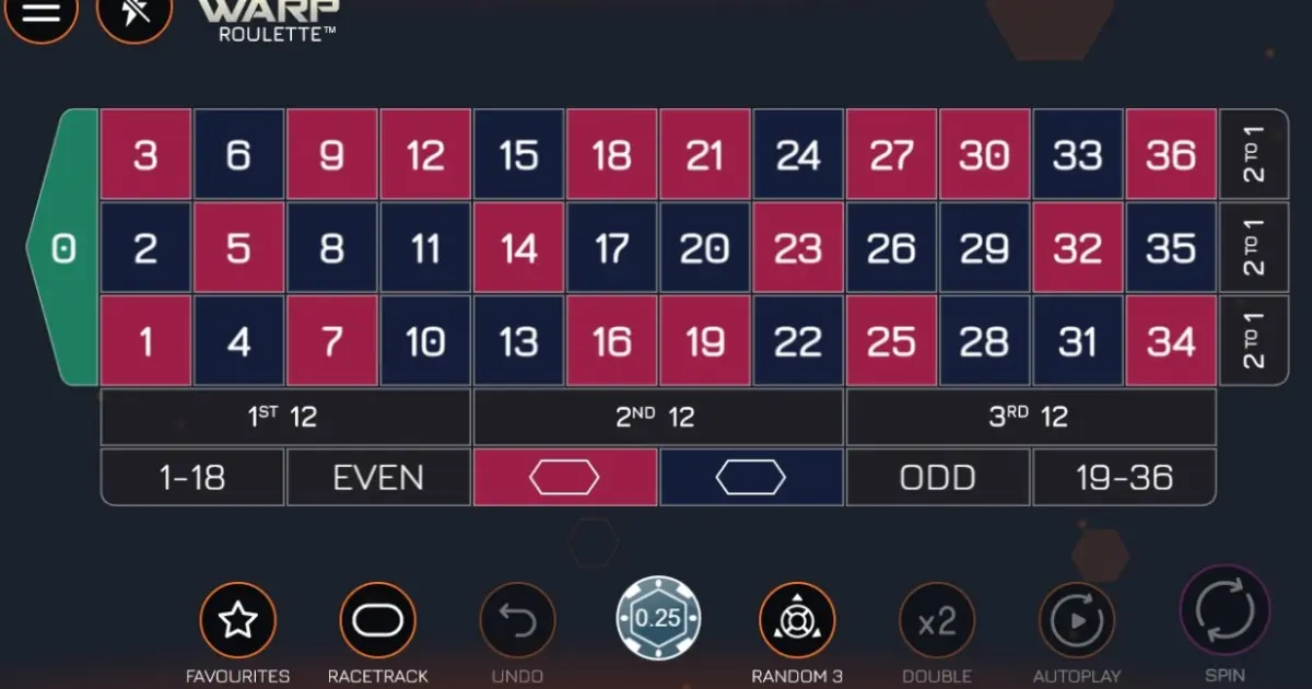 Ultra Warp Roulette — screenshot