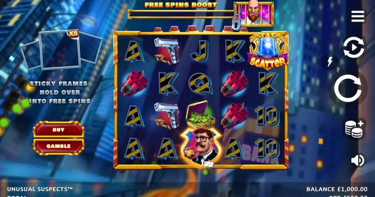 Unusual Suspects Slot — screenshot