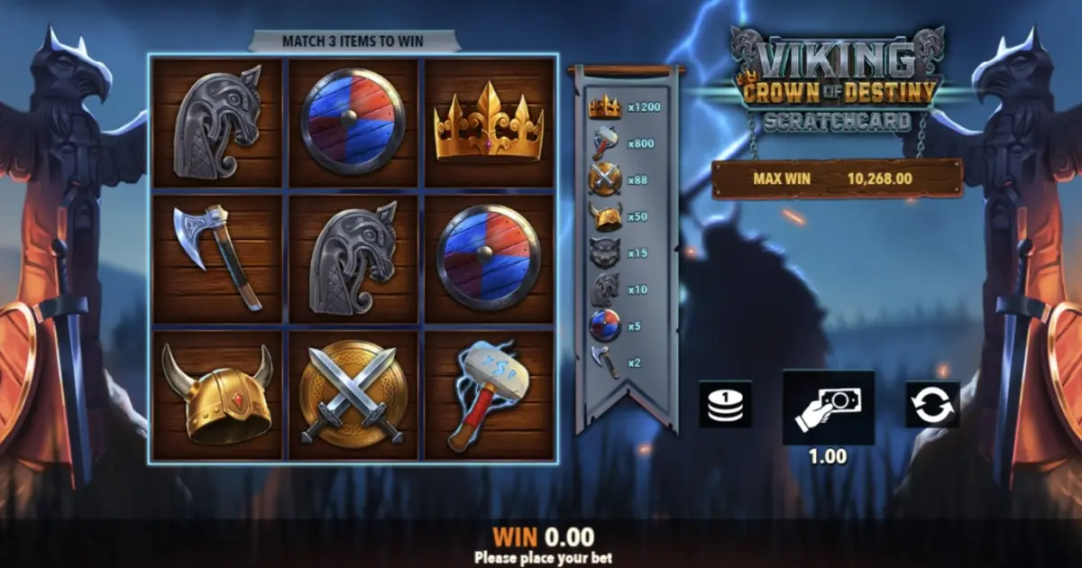 Viking Crown Scratchcard — screenshot