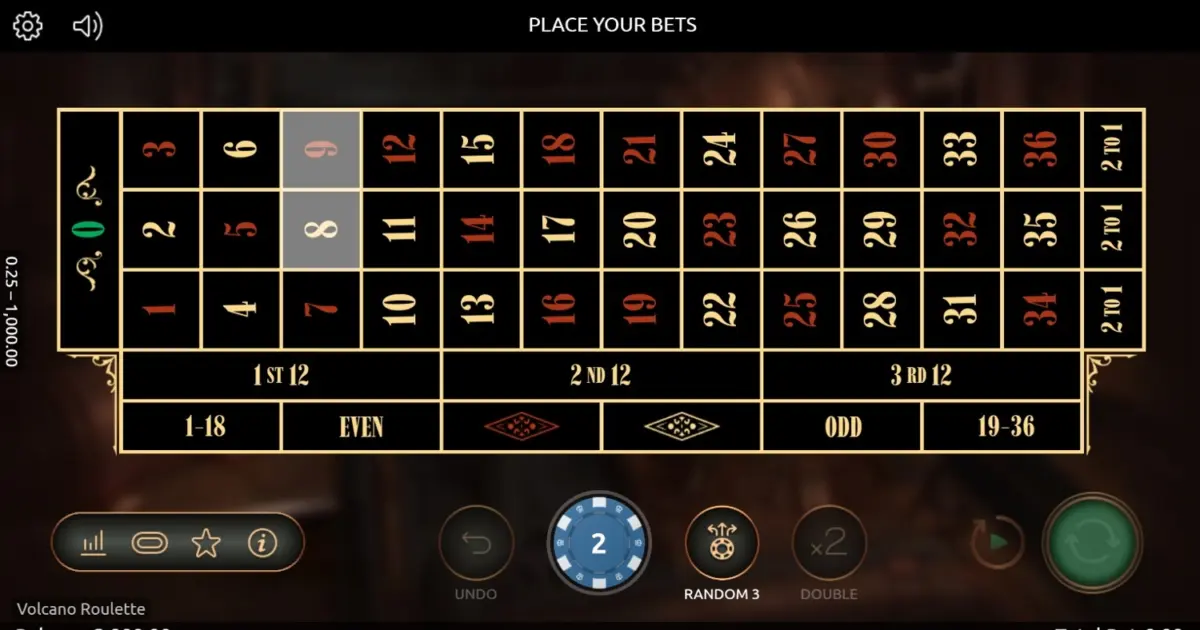Volcano Roulette — screenshot