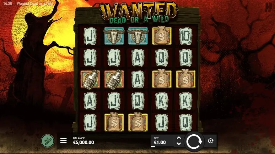 Wanted Dead or a Wild Slot — screenshot