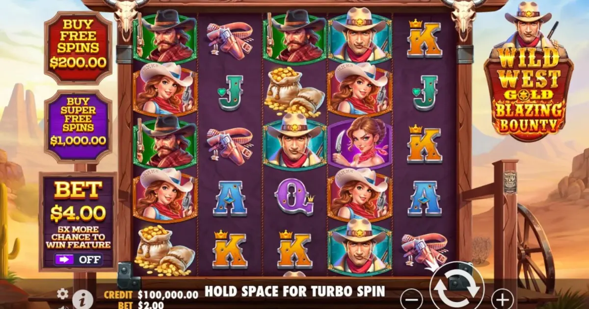 Wild West Gold Blazing Bounty Slot — screenshot