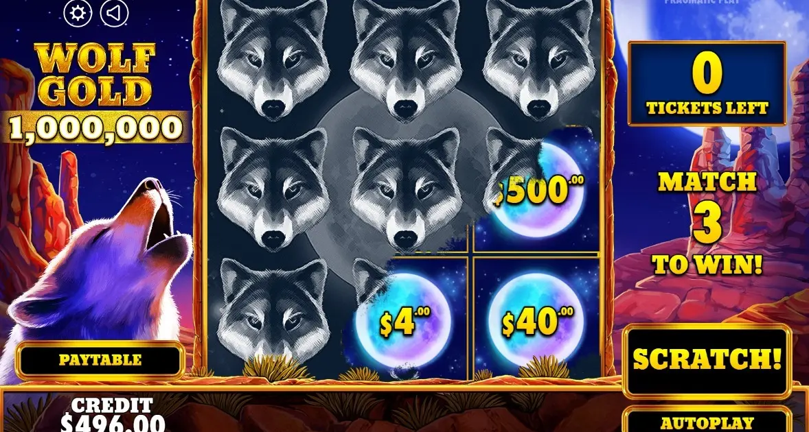 Wolf Gold Scratchcard — screenshot