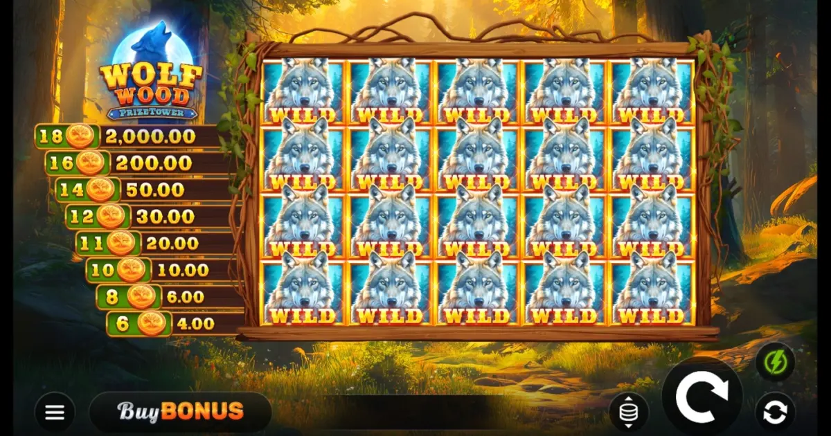 WolfWood PrizeTower Slot — screenshot