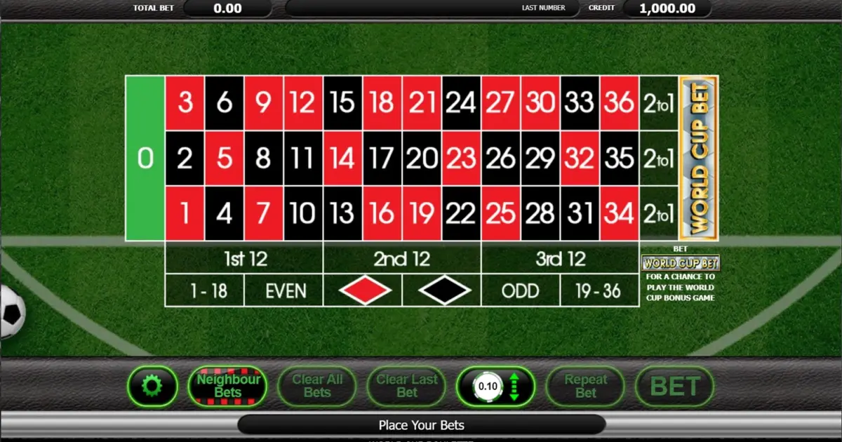 World Cup Roulette — screenshot