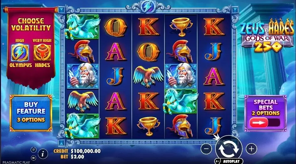 Zeus vs Hades – Gods of War 250 Slot — screenshot