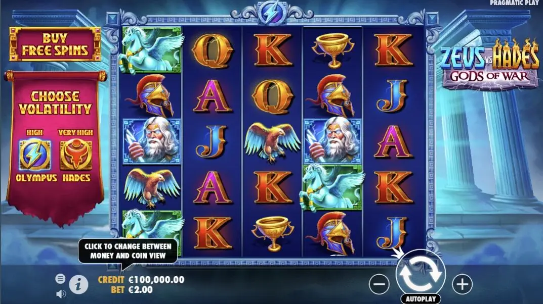 Zeus vs Hades: Gods of War Slot — screenshot