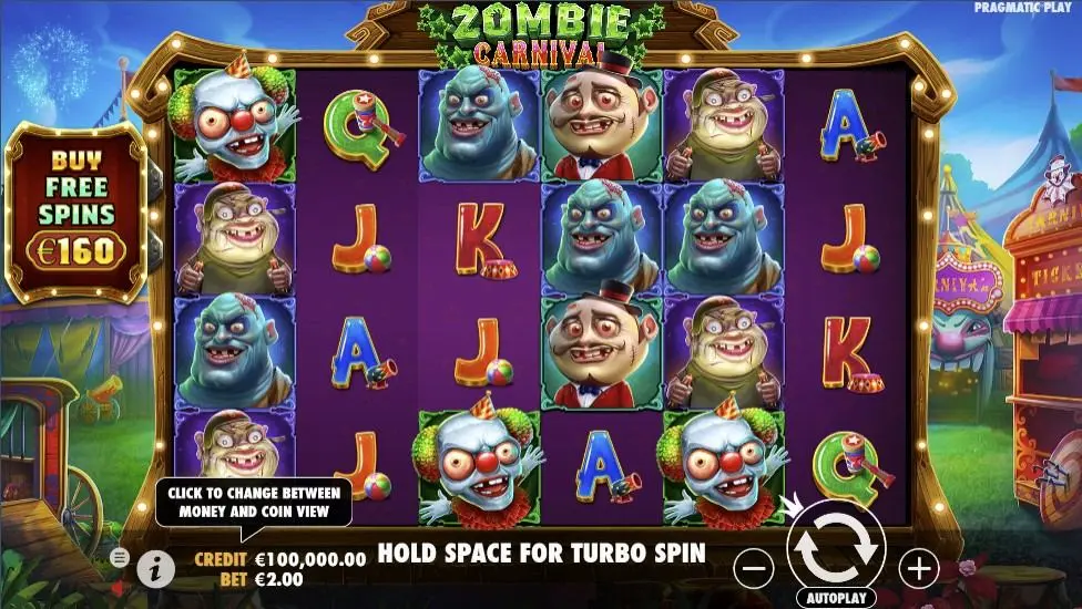 Zombie Carnival Slot — screenshot